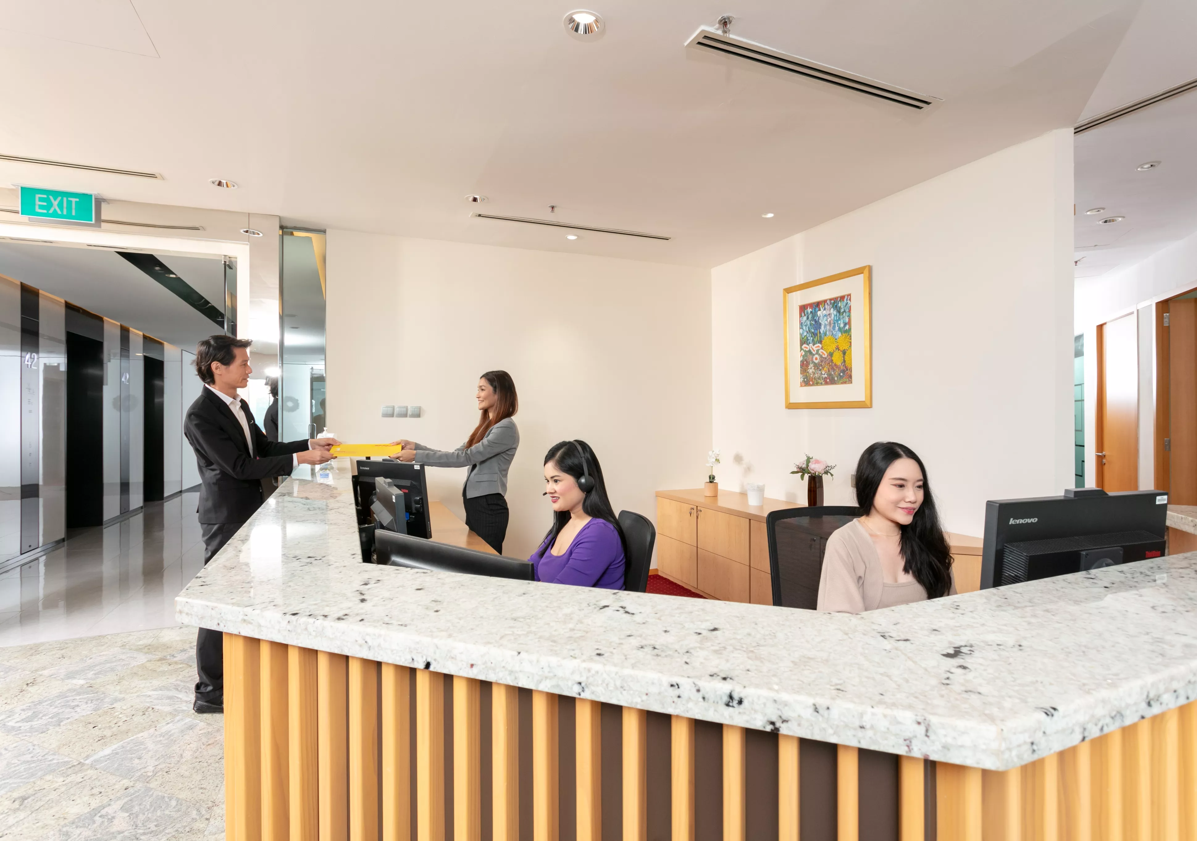 Serviced Office, Suntec, Singapore, CBD, Reception